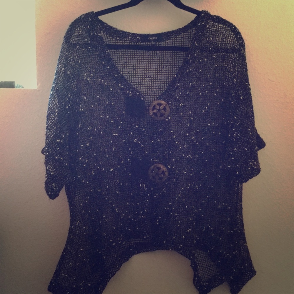 KAKTUS Black cotton blouse